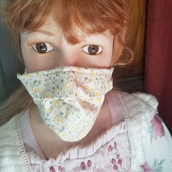 Kid Size Mask w/ Silver & Copper Filters- Roses - Picture 3 of 5